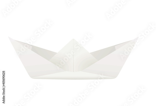 White paper boat. vector illustration
