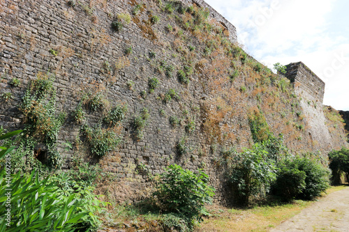 walking path along the wall of Ioannina castle in Greece 