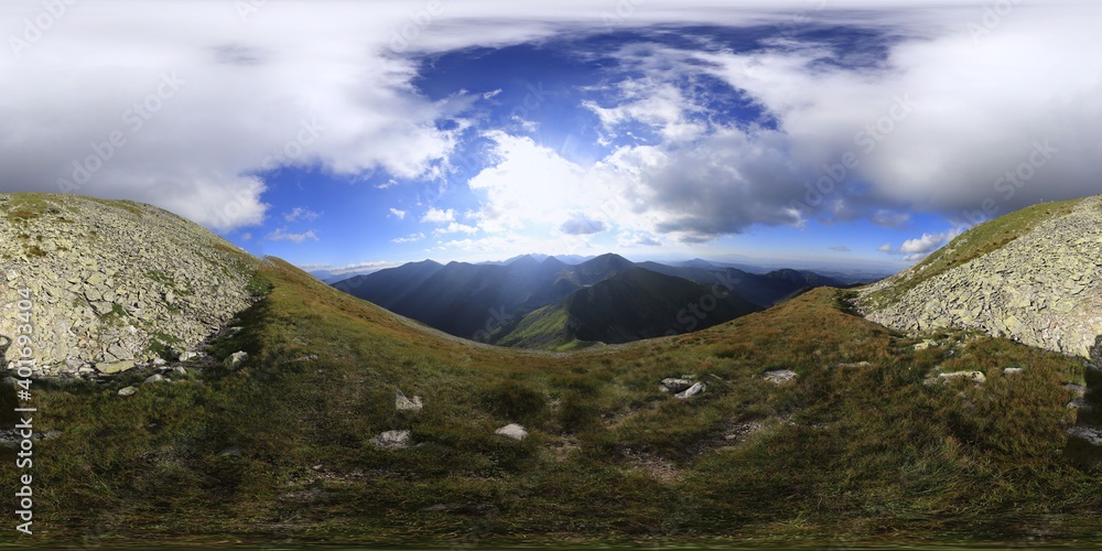 Fototapeta premium Tatra Mountains in the summer HDRI Panorama