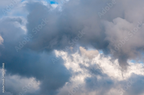 Fototapeta Naklejka Na Ścianę i Meble -  Beautiful cumulus clouds of different colors in the sky