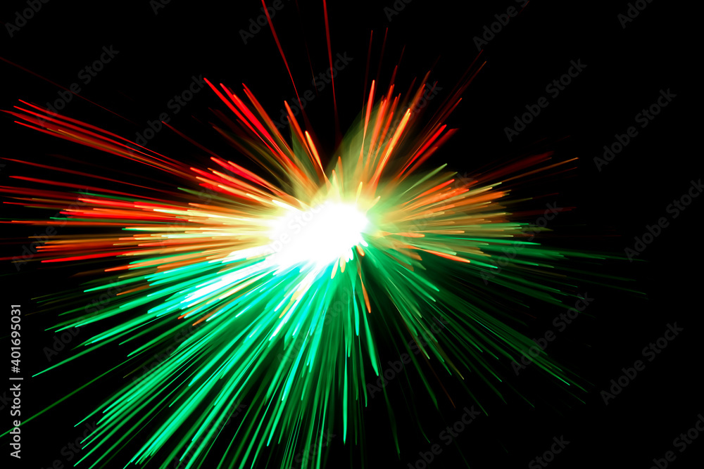 optical fiber light explosion effect