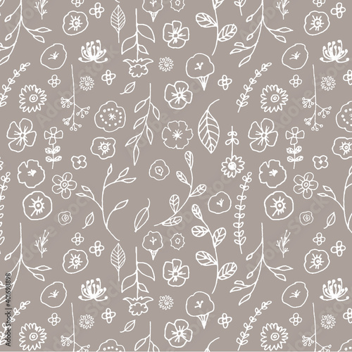                                                                Vector illustration of a seamless floral pattern for Wedding