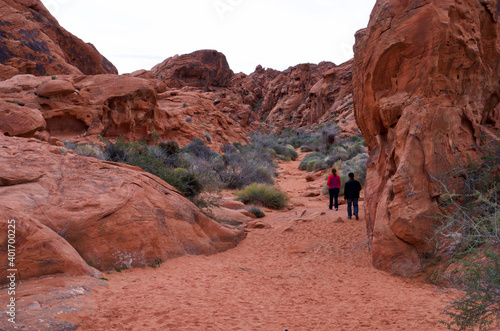 Red Rock Canyon With People