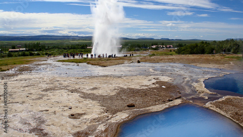 The famous Geysir on Iceland
