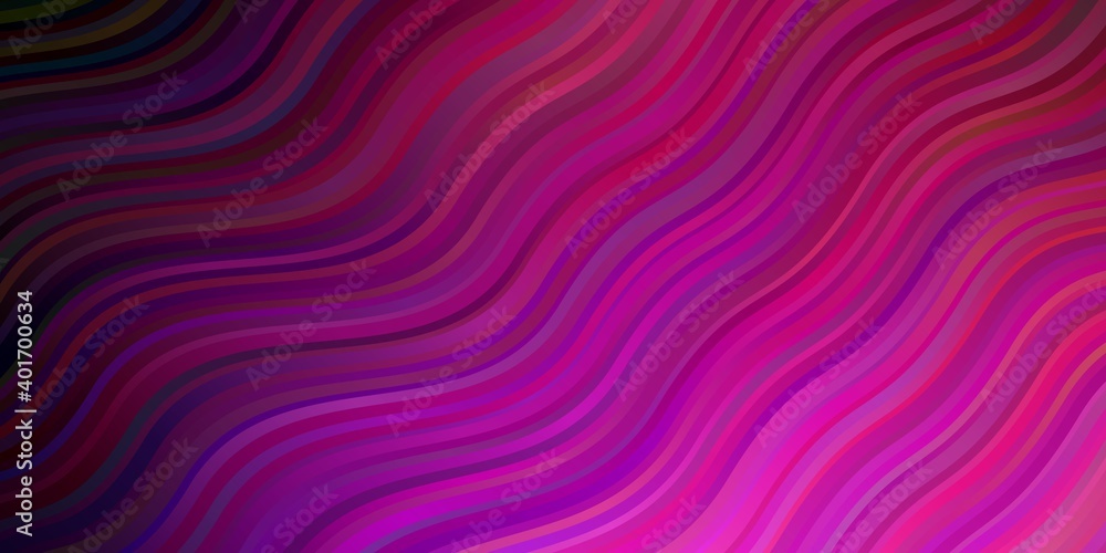 Obraz premium Dark Purple, Pink vector layout with circular arc.