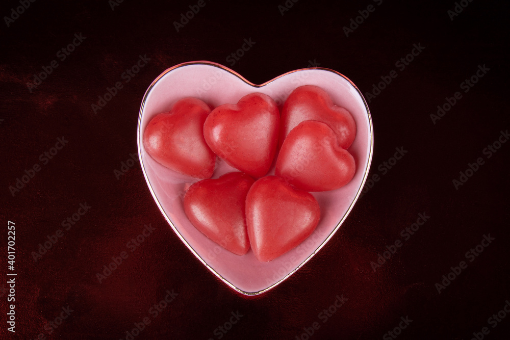 Top view of valentine's day concept with copy space Top view of valentine's day concept with copy space