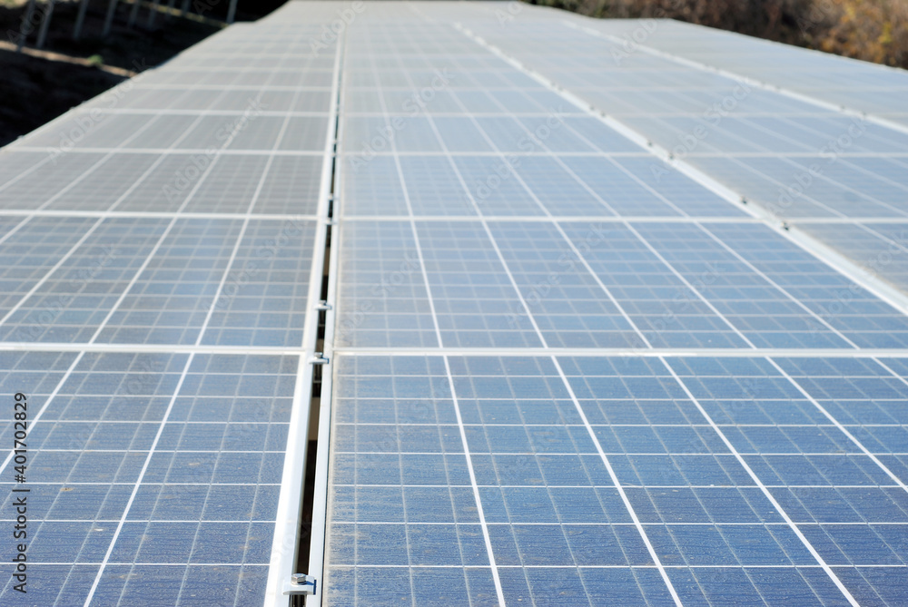 solar panels on a roof