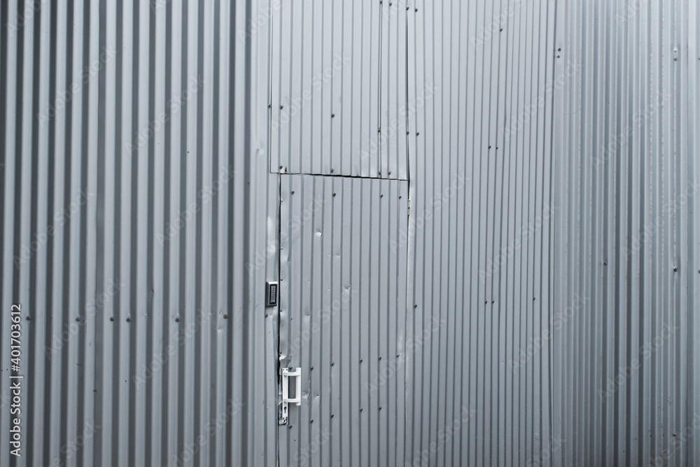 metal door background in construction site metal door background in construction site
