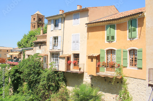 Moustiers Sainte Marie, one of the most beautiful village of France in Verdon natural regional park
