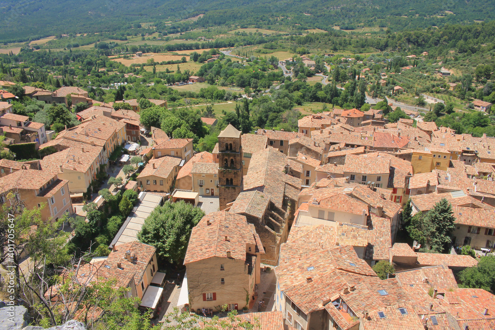 Moustiers Sainte Marie, one of the most beautiful village of France in Verdon natural regional park
