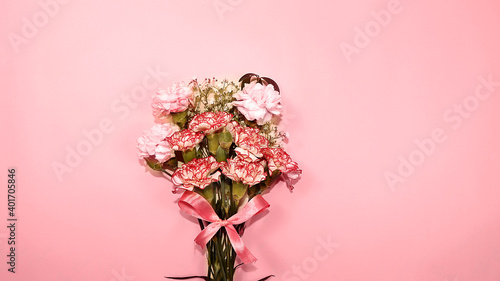 Abstract spring card for valentines day, womens day or mothers day, background. Creative modern bouquet, minimal concept of holiday, happy birthday, gift for loved ones, banner,