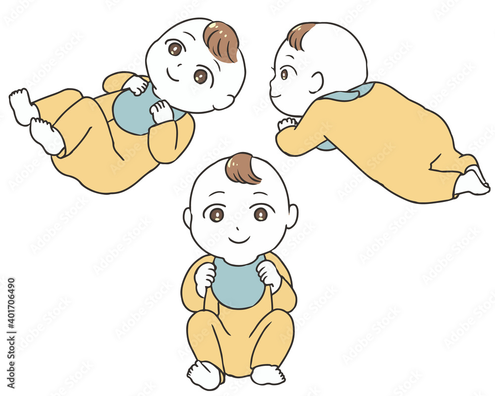 Fototapeta premium 赤ちゃん よだれかけ