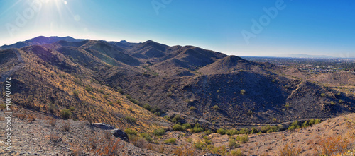 South Mountain Park and Preserve, Pima Canyon Hiking Trail, Phoenix, Southern Arizona desert. United States. © Jeremy
