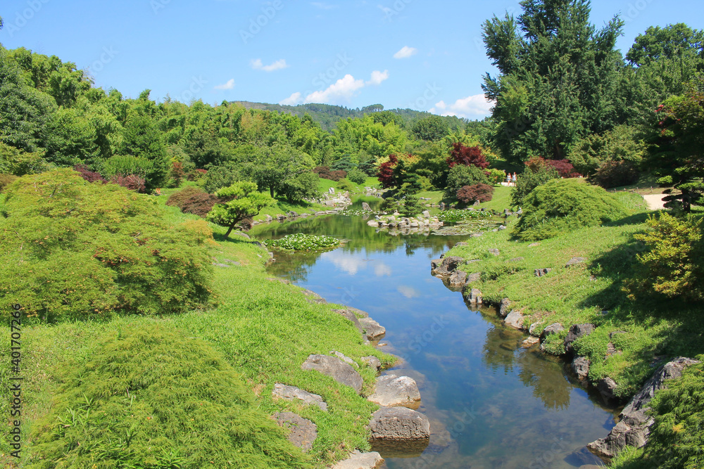 The Valley of the Dragon, a splendid Japanese-style Zen garden at Anduze, France
