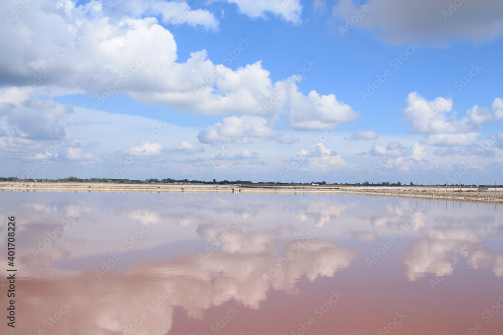 Aigues Mortes Salt Marsh in the Camargue region, France Aigues Mortes Salt Marsh in the Camargue region, France