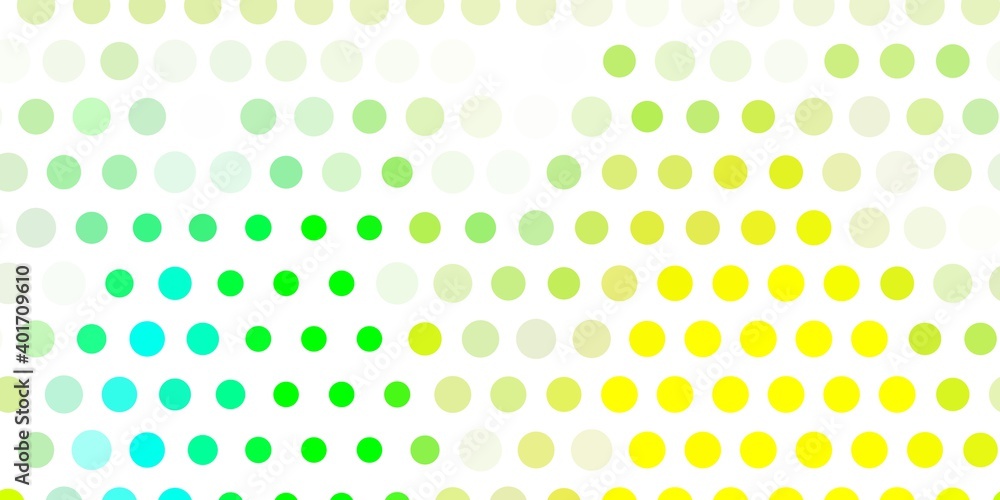 Light green, yellow vector texture with disks.