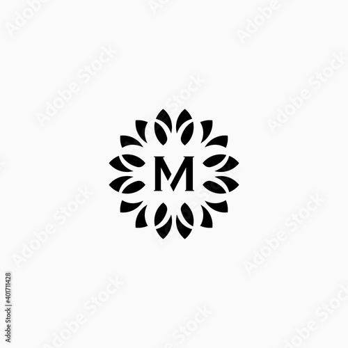monogram letter M logo design, fashion inspiration