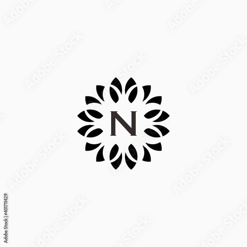 monogram letter N logo design, fashion inspiration