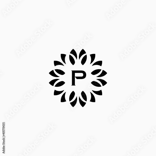 monogram letter P logo design, fashion inspiration