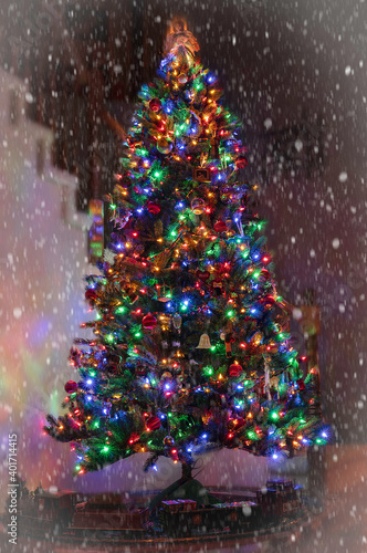 christmas tree with lights