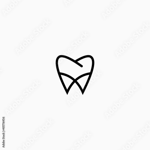 tooth monogram logo design inspiration