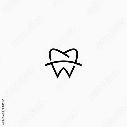 DENTAL logo design inspiring monogram