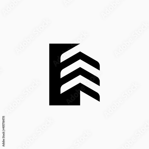 letter monogram logo building design inspiration