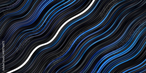 Dark BLUE vector texture with curves.