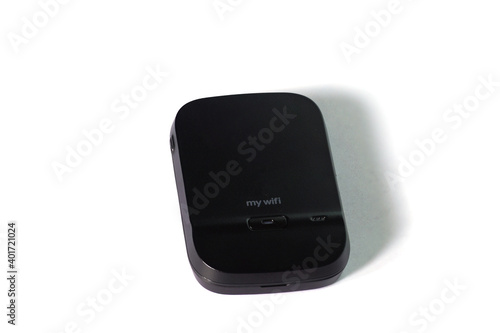 4g wifi hotspot device on a white background. It is a portable wifi hotspot