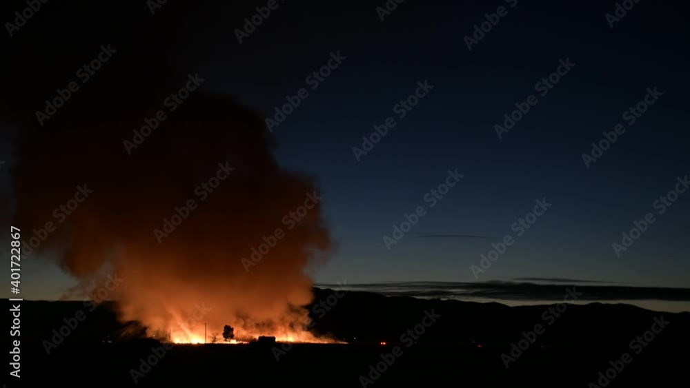fire after sunset : time-lapse fire after sunset : time-lapse