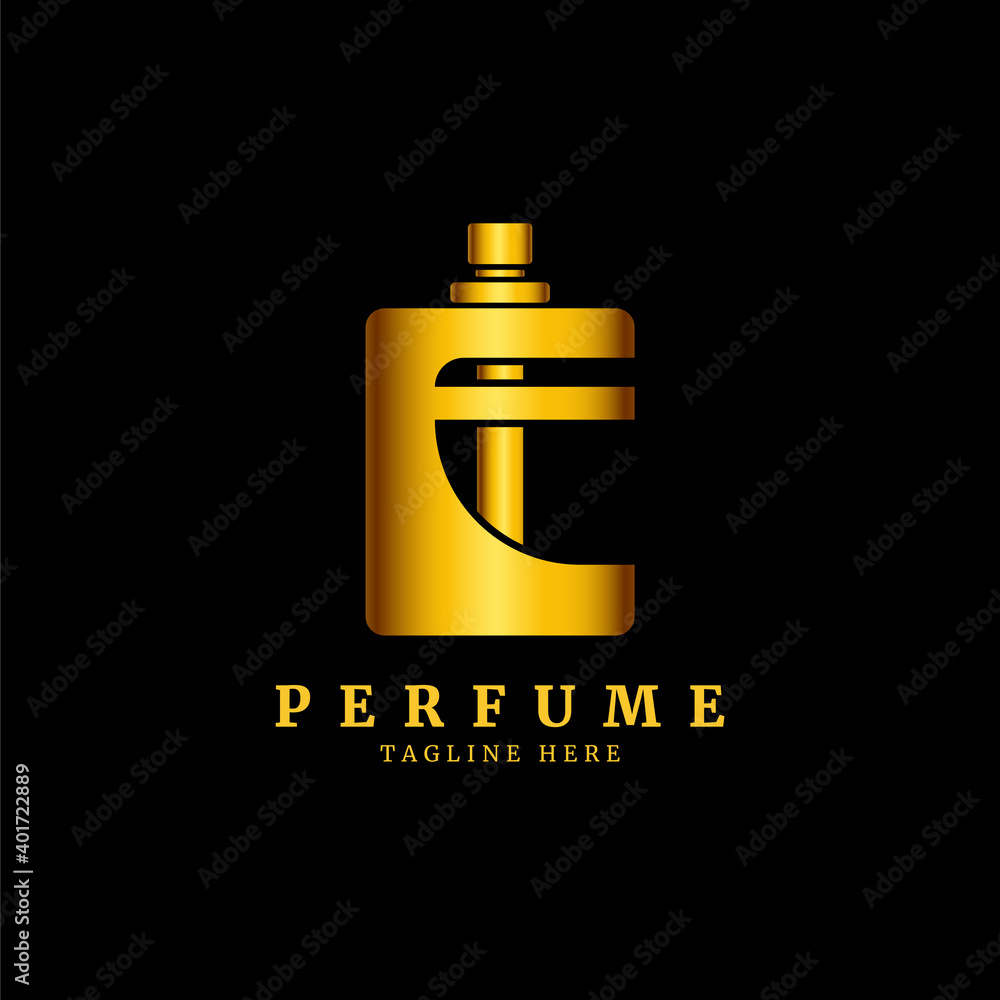 Intial E letter with perfume abstract Logo . Luxury perfume E logo ...