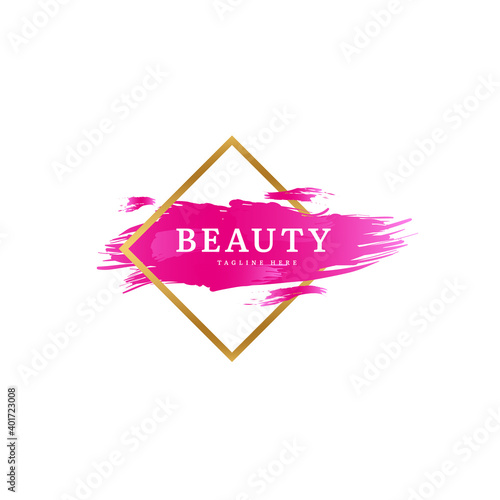 Beauty badge fashion logo. An elegant logo for beauty, fashion and hairstyle related business