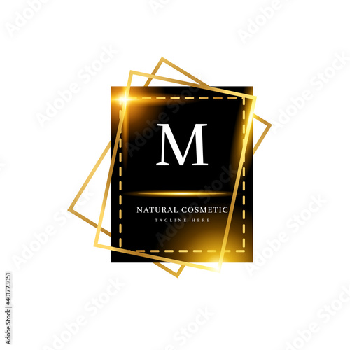 Beauty badge, fashion logo background template. An elegant logo for beauty, fashion and hairstyle related business