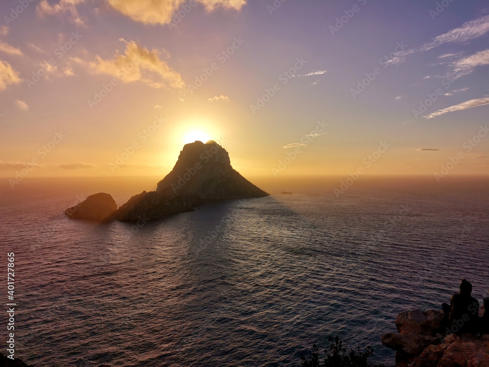 Beautiful sunset in Ibiza, Spain