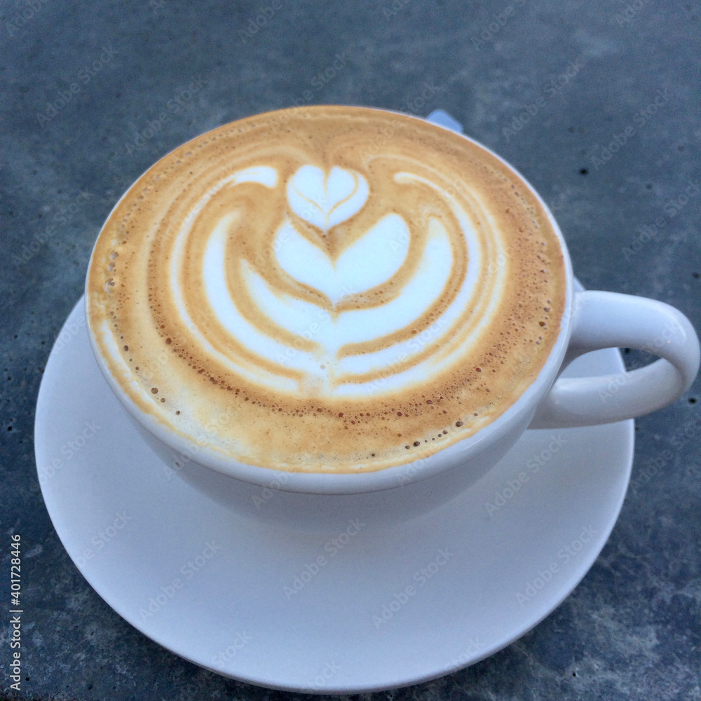 cup of cappuccino with flower cup of cappuccino with flower