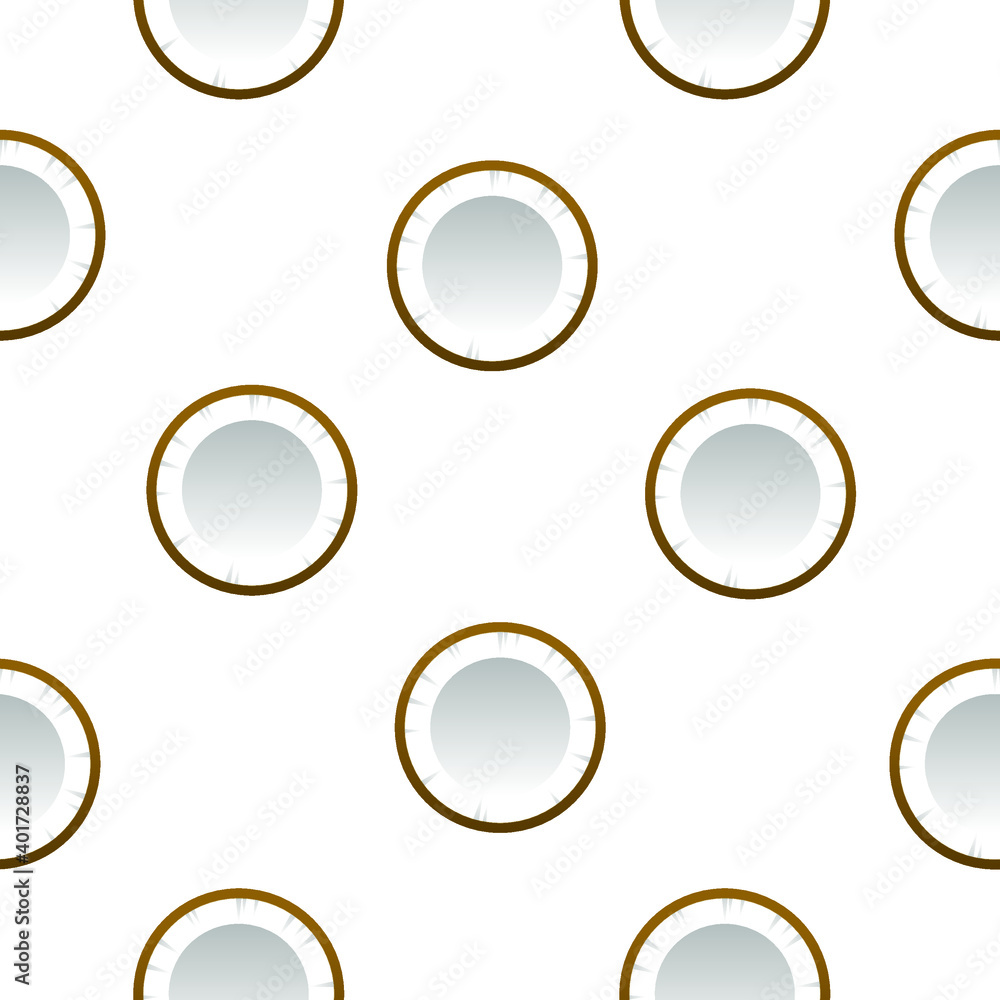 Seamless Pattern Abstract Elements Brown Coconut Food Vector Design Style Background Illustration Seamless Pattern Abstract Elements Brown Coconut Food Vector Design Style Background Illustration