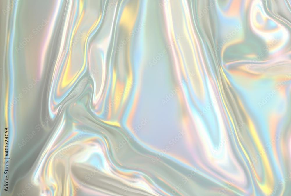 Obraz premium Holographic Background Texture Fabric 3D Render