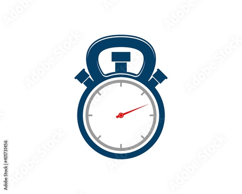 Gym kettle bell with alarm clock inside