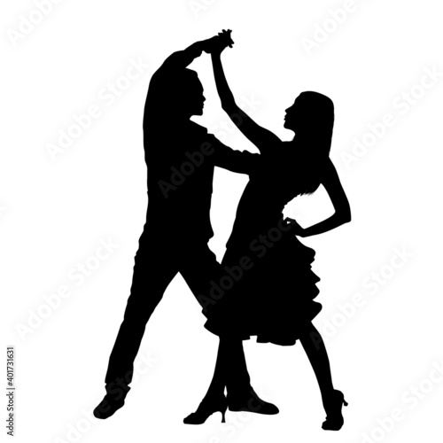 Silhouette Of A Dancing Couple