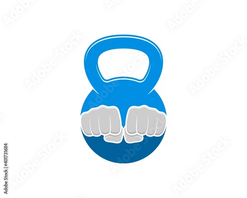 Gym kettle bell with fist hand inside