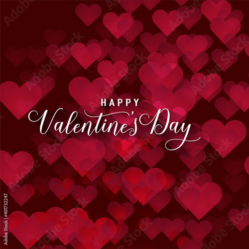 Valentine's day abstract background with red papercut heart design, a groups of red heart, red hearts separated banner, Vector illustration.