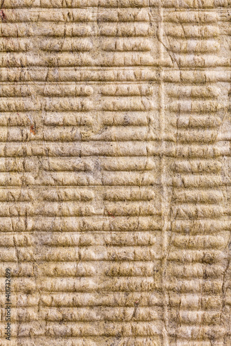 closeup view of insulation mineral wool texture background