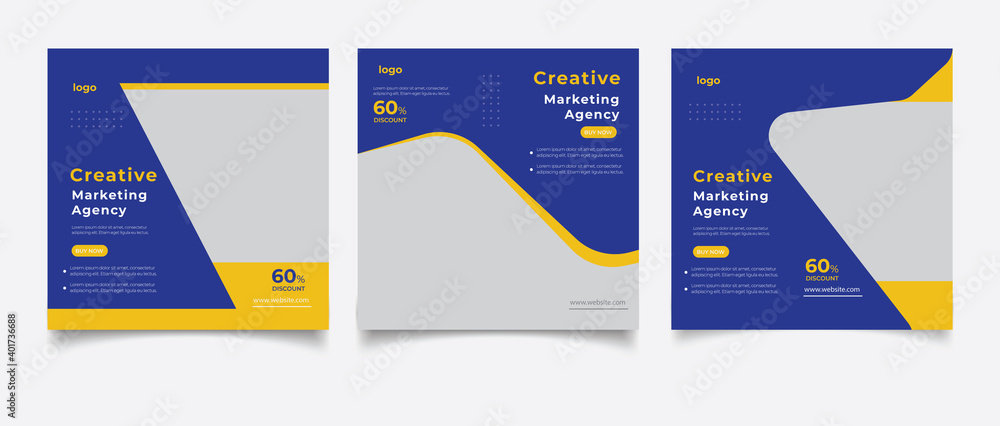 Creative business marketing banner for social media post template
Creative business marketing banner for social media post template