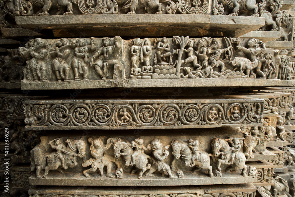 Ancient sculptures of Beluru and halebeedu Karnataka India