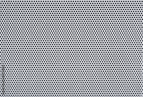 White metal mesh texture isolated on black background 