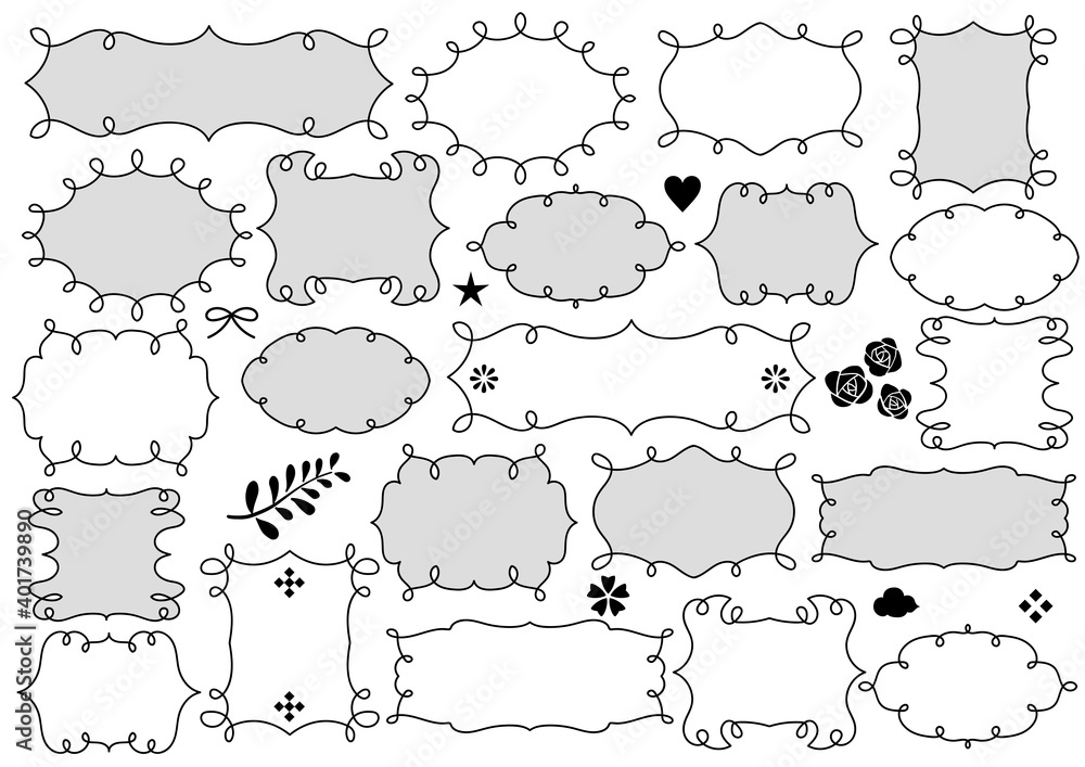 Fototapeta premium シンプルな飾り罫01