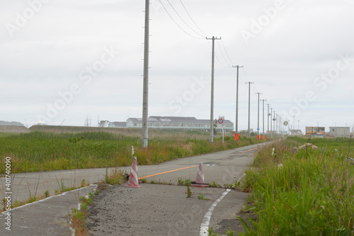 東日本大地震 復興 浪江町 再整備前の道路 2018年