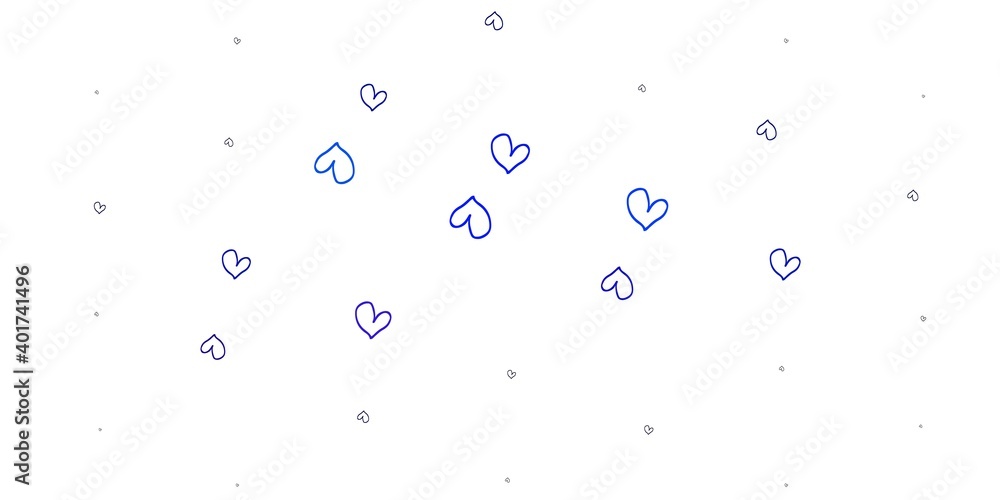 Light Pink, Blue vector texture with lovely hearts. Light Pink, Blue vector texture with lovely hearts.