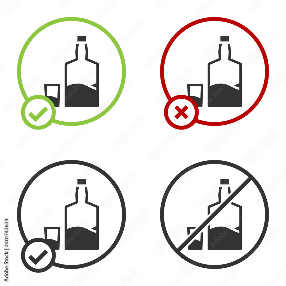 Black Tequila bottle and shot glass icon isolated on white background. Mexican alcohol drink. Circle button. Vector. Black Tequila bottle and shot glass icon isolated on white background. Mexican alcohol drink. Circle button. Vector.