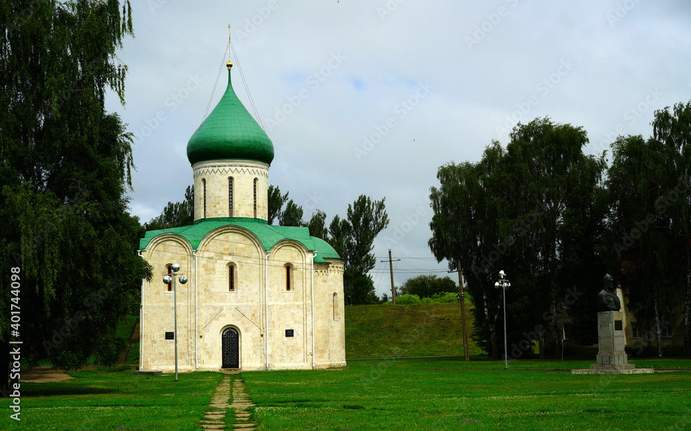 Church architecture of the city of Pereslavl-Zalessky in Russia.